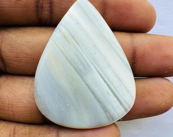Natural Montana Agate Pear Shape Cabochon, Montana Agate Cabochon For Jewelry Making,, 44X34X4  MM