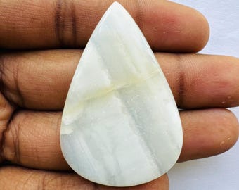 Natural Montana Agate Pear Shape Cabochon, Montana Agate Cabochon For Jewelry Making,, 50X23X5 MM