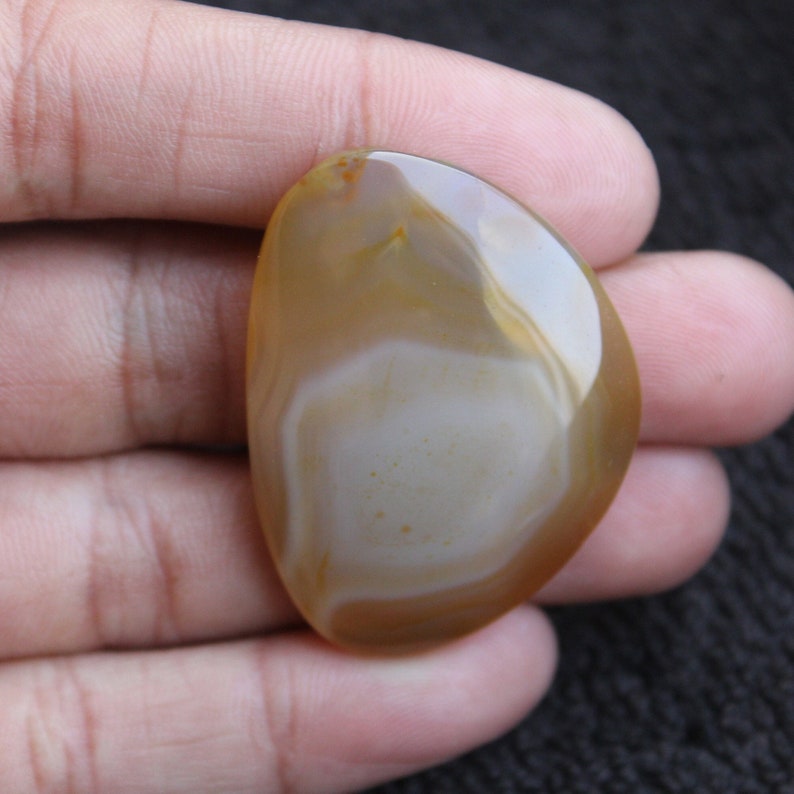 Montana Agate Fancy Shape Cabochon, Montana Agate Cabochon For Jewelry Making,,38X29X7mm Free Drilling Available image 1