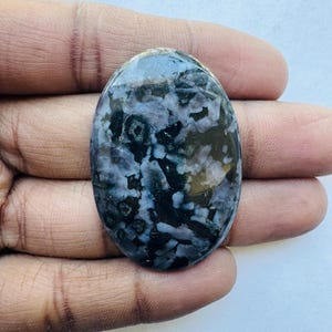 Genuine Gabbro Jasper Oval Shape Cabochon, Gabbro Jasper Cabochon For Jewelry Making,, 44X29X5 MM