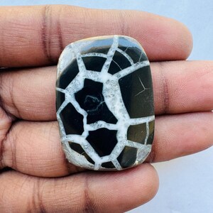 Top Quality Black Septarian Cushion Shape Cabochon, Septarian Cabochon For Jewelry Uses,, 38X27X4 MM