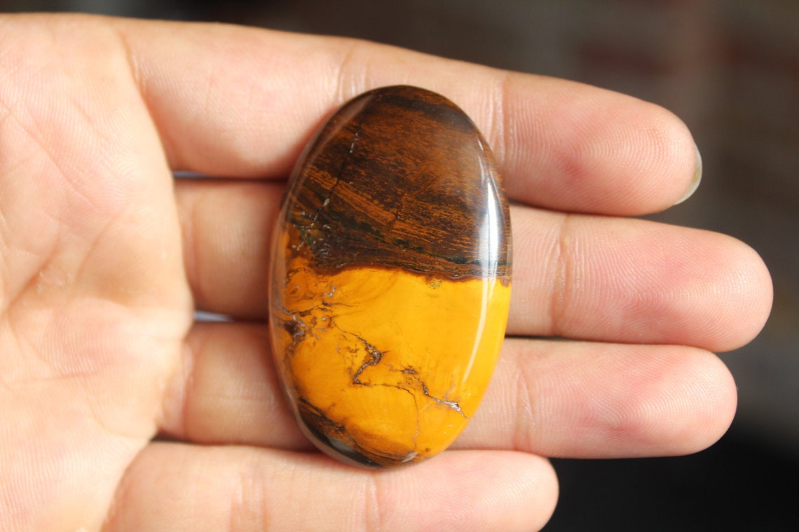 Top Rare Desert Sunset Jasper Oval Shape CabochonDesert Etsy