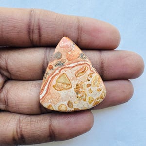 Unique Leopardite Jasper Pear shape Cabochon, Leopardite Jasper For Jewelry Uses,, 36X32X5 MM