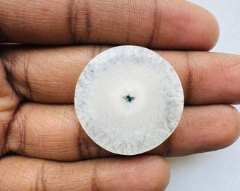 Natural Solar Quartz Round Shape Cabochon, Solar Quartz Cabochon For Jewelry Making,, 28X28X5 MM