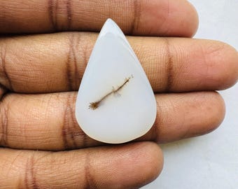 Natural Montana Agate Pear Cabochon, Jewelry Making (33X21X6 MM)