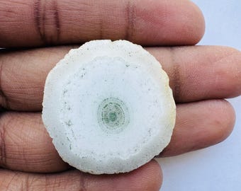 Natural Solar Quartz Round Shape Cabochon, Solar Quartz Cabochon For Jewelry Making,, 34X32X6 MM