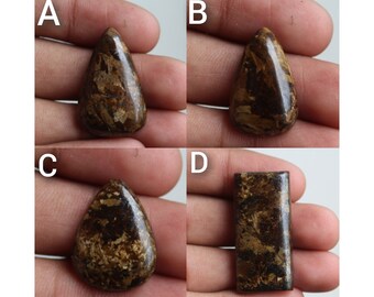 Natural Bronzite Cabochon, Pear and Rectangle, 20-34mm