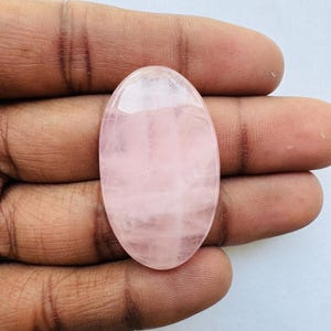 Natural Rose Quartz Oval Shape Cabochon, Rose Quartz Cabochon For Jewelry Making,, 38X22X7 MM