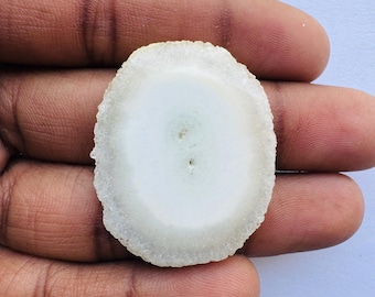 Natural Solar Quartz Oval Shape Cabochon, Solar Quartz Cabochon For Jewelry Making,, 37X29X5 MM