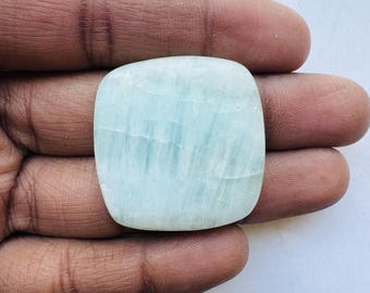 Natural Blue Aragonite Cushion Shape Cabochon, Aragonite Cabochon For Jewelry Making,, 33X32X4 MM