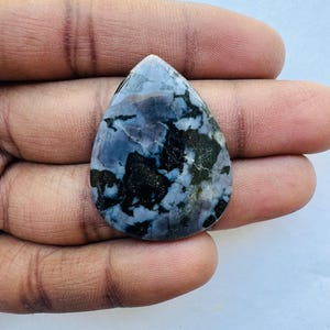 Genuine Gabbro Jasper Pear Shape Cabochon, Gabbro Jasper Cabochon For Jewelry Making,, 35X27X3 MM