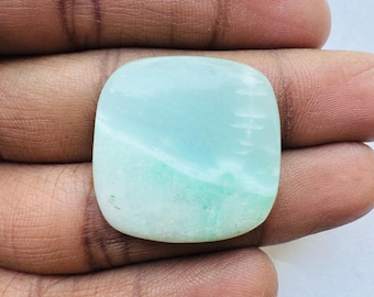 Natural Blue Aragonite Cushion Shape Cabochon, Aragonite Cabochon For Jewelry Making,, 27X27X4 MM