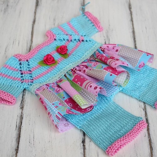 Dolls Clothes Knitting Pattern for 10 Inch Doll. Vintage Copy. Etsy