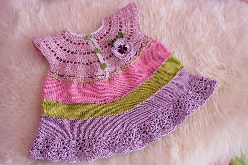 Baby Dress Crochet and Knitting Pattern