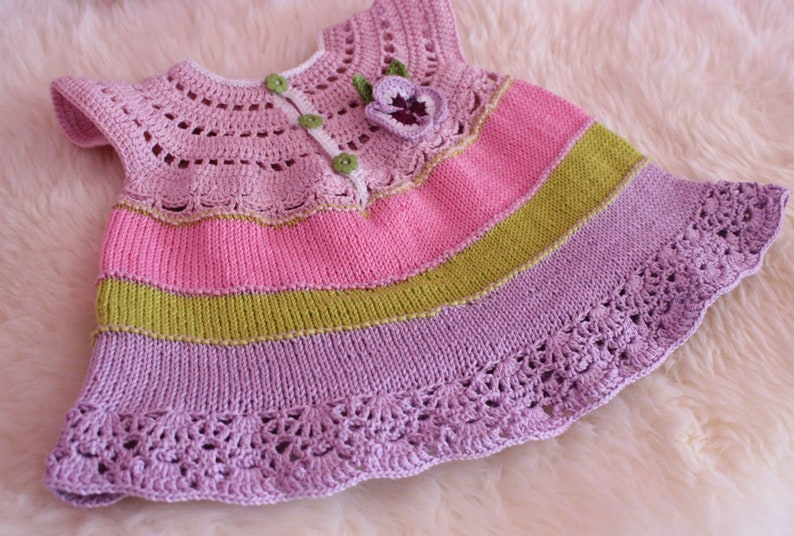 Baby Dress Crochet and Knitting Pattern