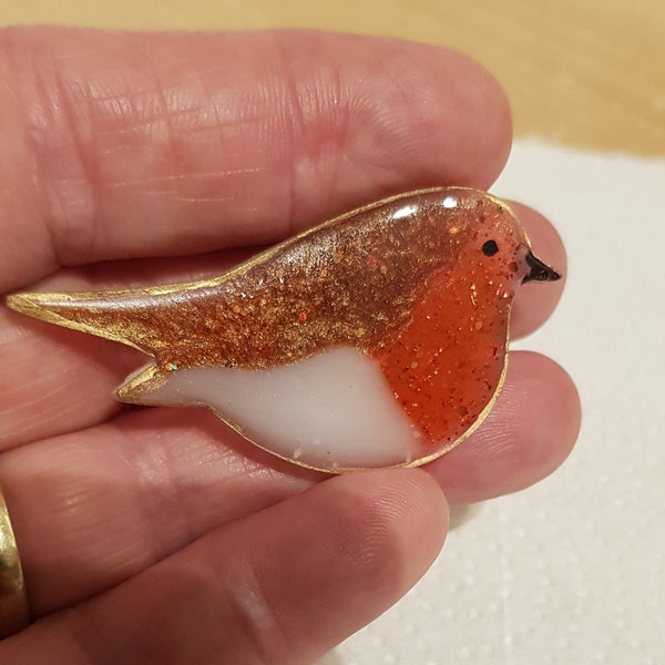 Cadeau broche Noël Robin pour son oiseau bleu oiseau du bonheur