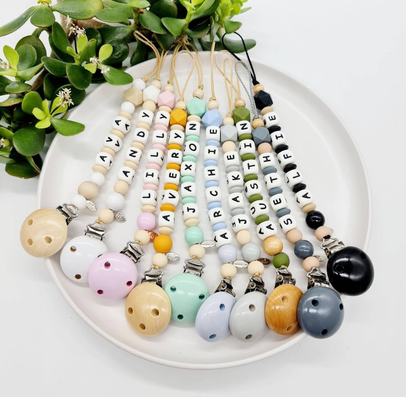 Personalised Silicone Dummy Chain Personalised Dummy Chains Etsy