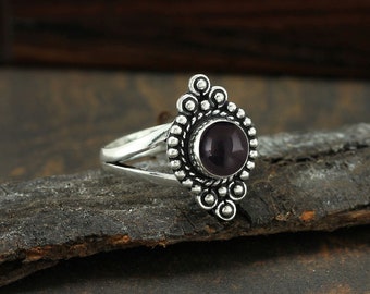 Black Onyx Ring-Handmade Ring-925 Sterling Silver Ring-Black Onyx Ring For Women-Onyx Ring Silver -Boho Ring Vintage-Women Ring-Gift For Her