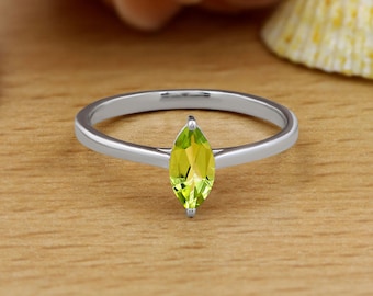 Peridot Ring: August Birthstone, 925 Sterling Silver