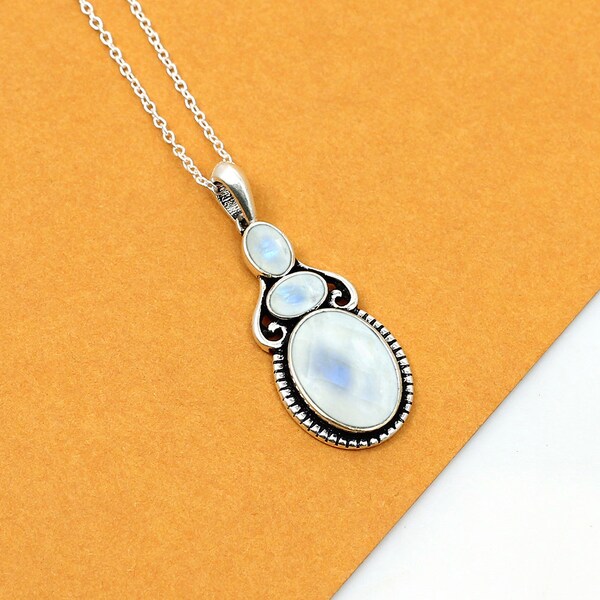 Oval Stone Pendant Etsy