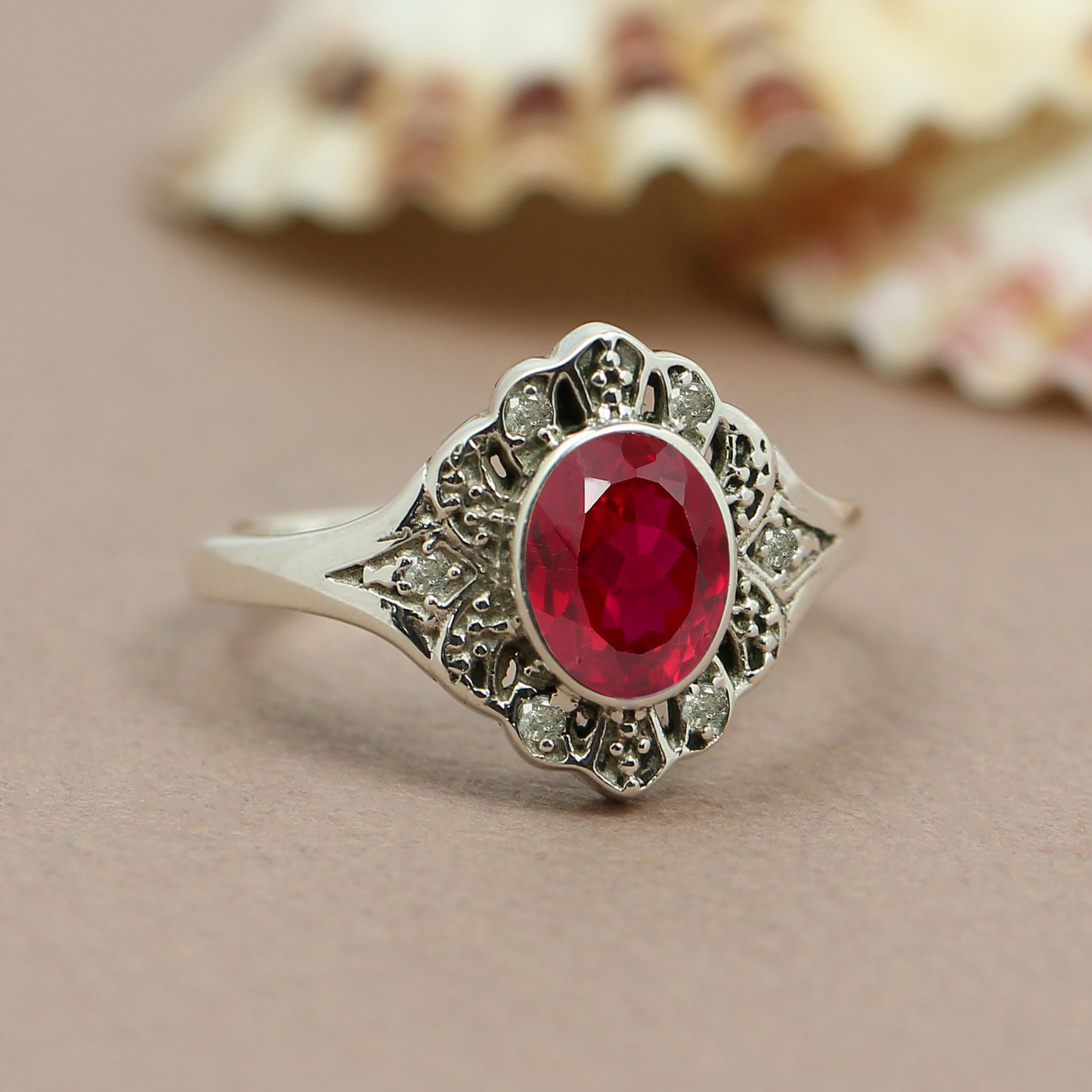 YARESUL 925 Silber Ring Damen - Smaragd Grün Geburtsstein Ring Größe 49.3-62