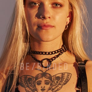 Black O Ring Lightweight Chain Chocker