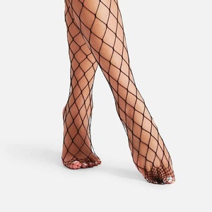 Peachy Affair Fishnet Stockings Wedding Vintage Flower Pantyhose