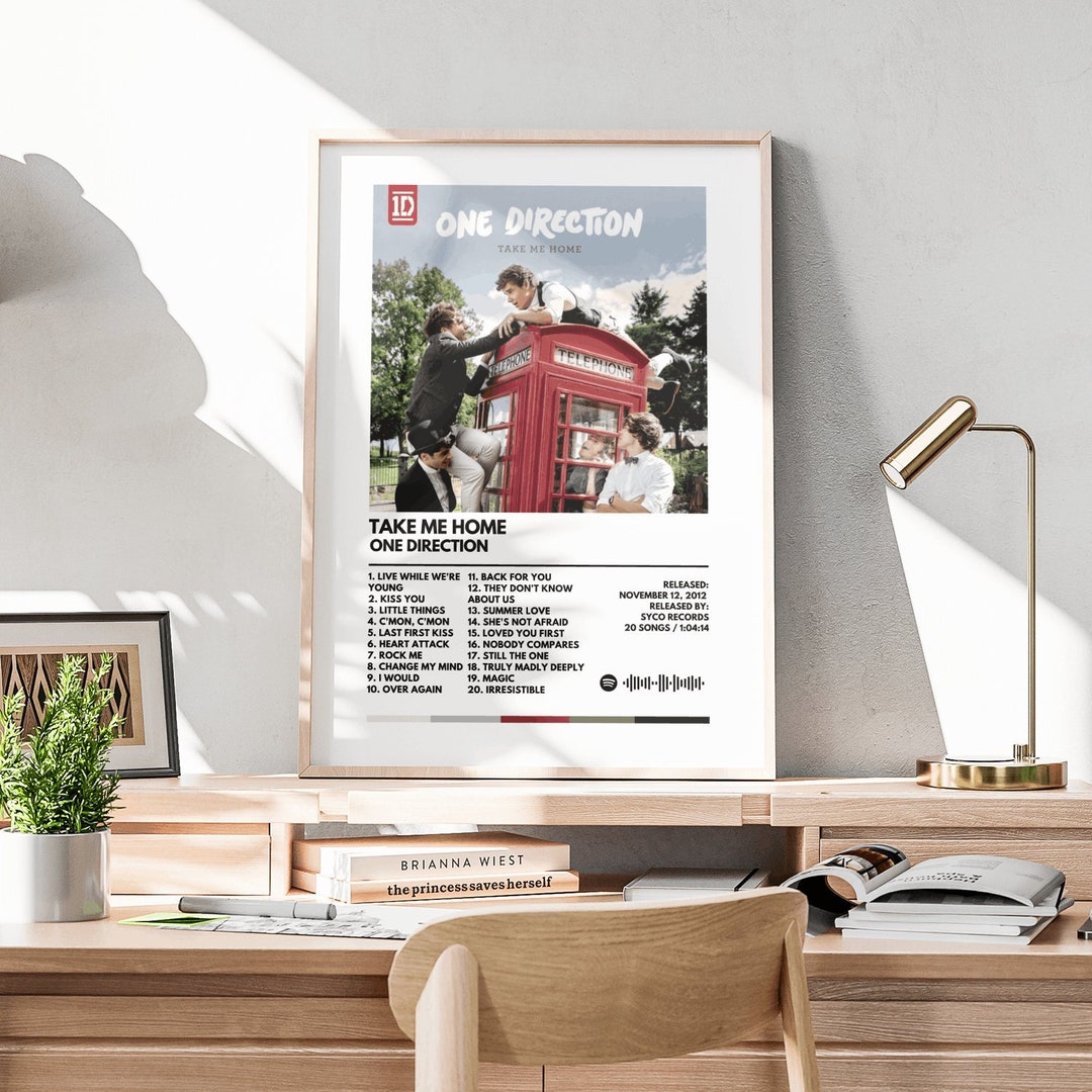 One Direction Take Me Home Tracklist Poster One Direction Etsy