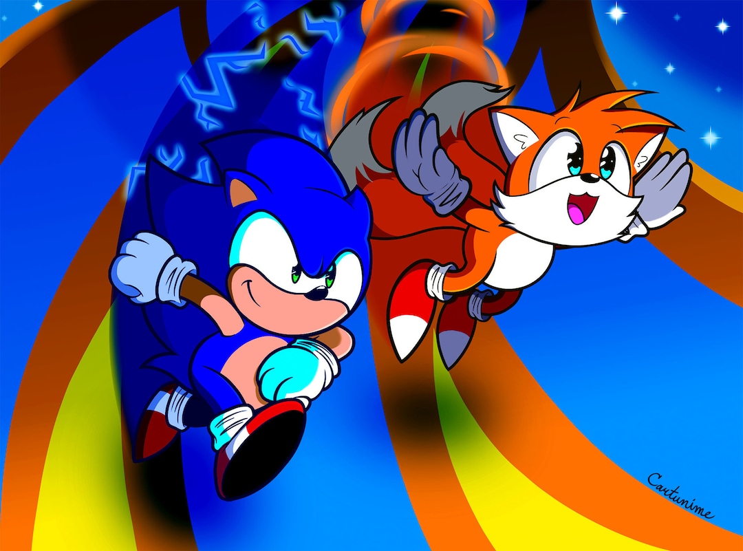 Sonic and Tails Print - Etsy