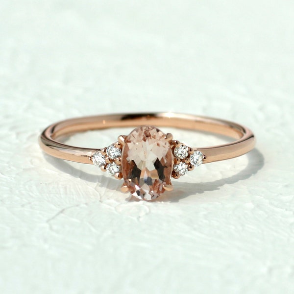 Oval Morganite Ring - Etsy