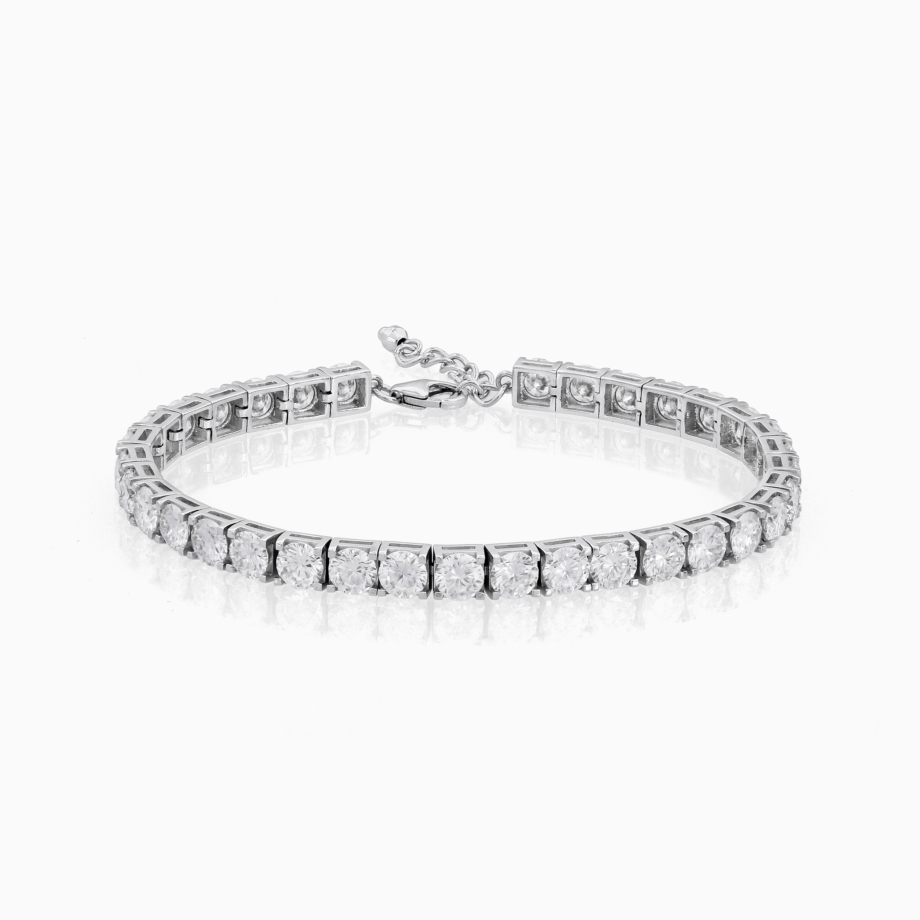 Moissanite Tennis Bracelet 17 CTTW Colorless Moissanite Etsy