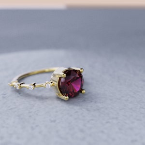 1.5ct Ruby Ring, Ruby Engagement Ring, Round Cut, Solitaire Ring ...