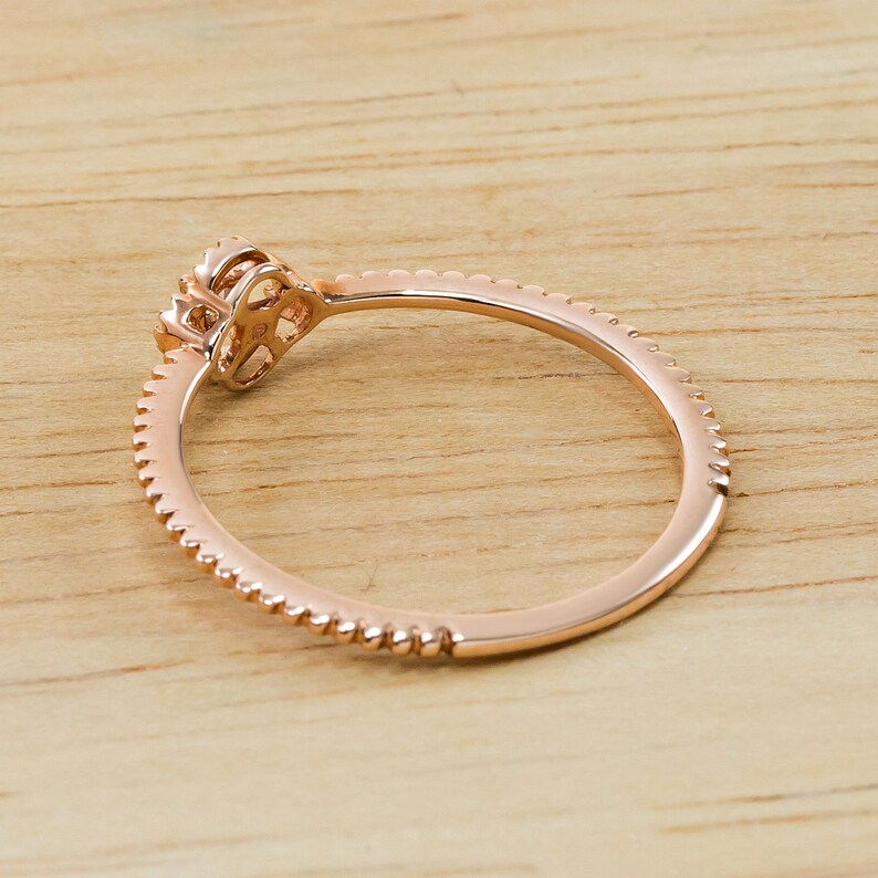 Dainty Gold Promise Ring Simple Diamond Rings 14k/18k Solid Etsy