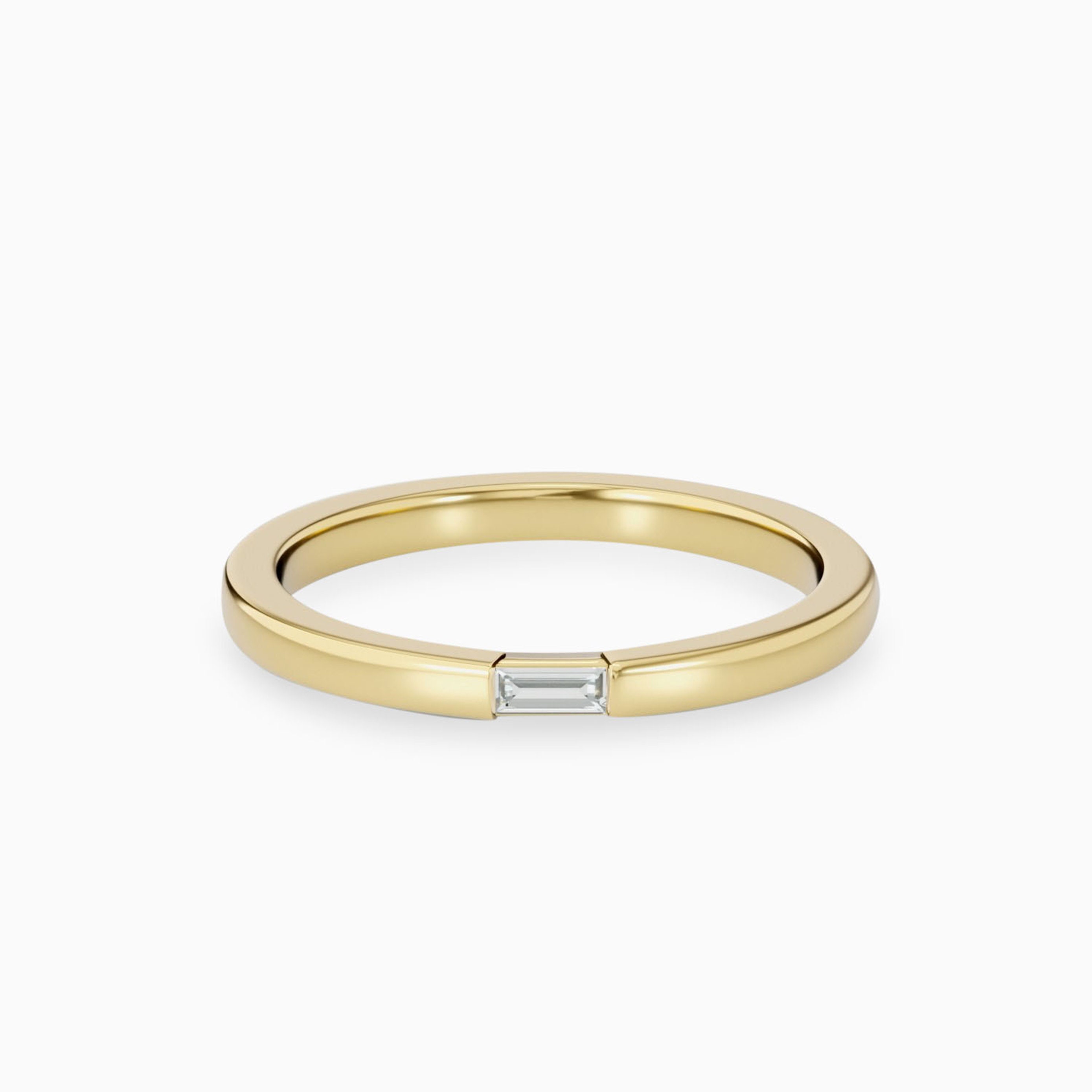 Single baguette sale diamond ring