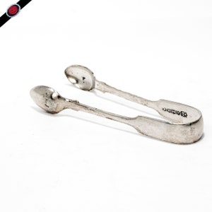 Antieke kleine verzilverde suikernippels/tang - Victoriaans