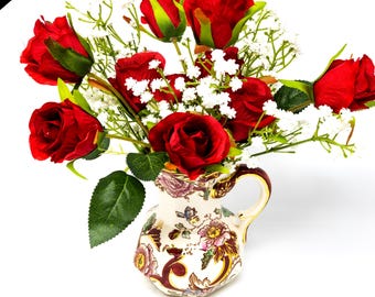 Antique Mason's Mandalay Red Hydra Jug: English Ironstone Pitcher