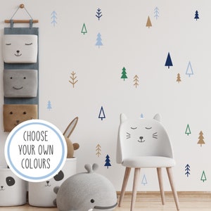 Woodland Wall Stickers | Tree Wall Decals | Boys Wall Stickers | Boys Room Wall Stickers | Wall Decal Stickers