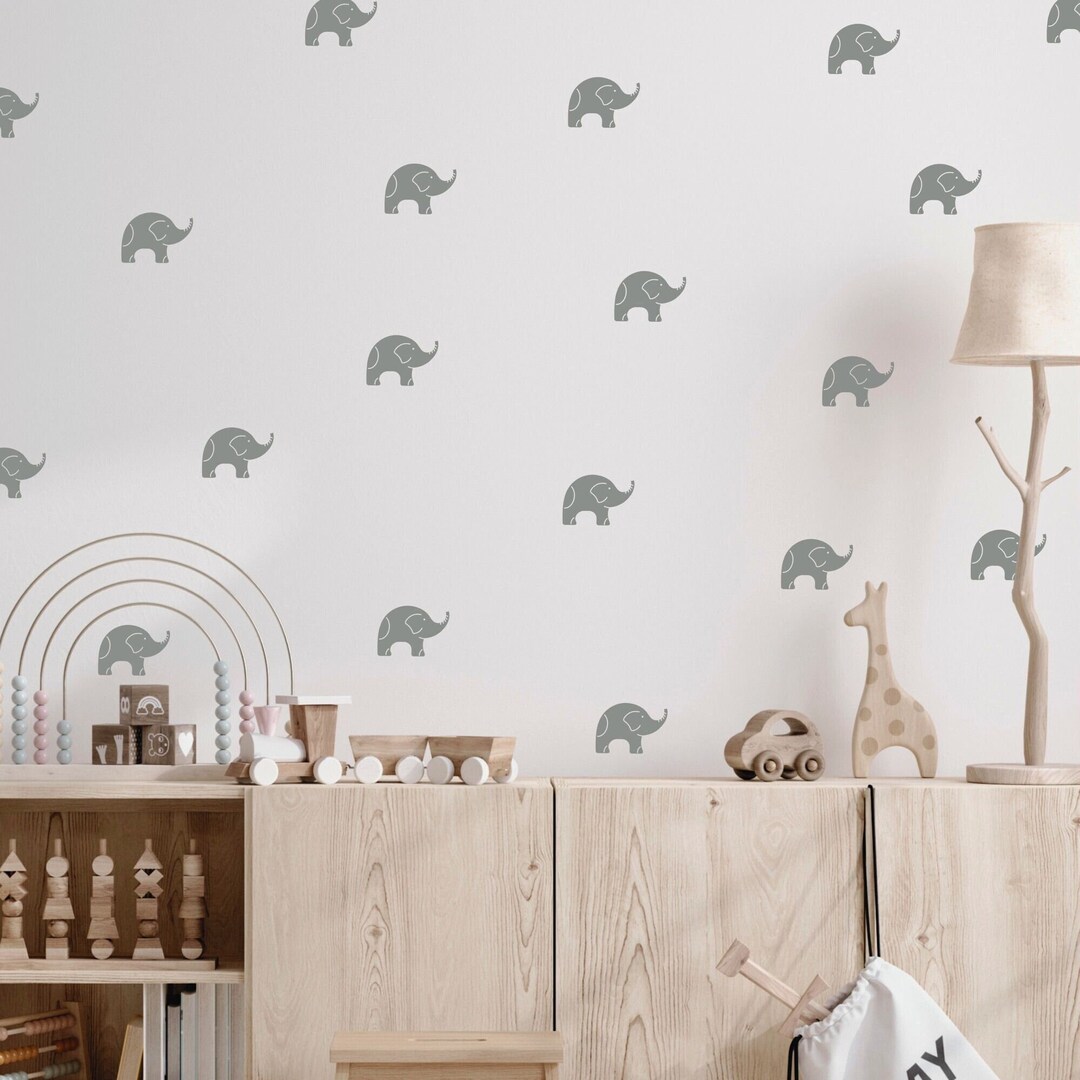 Elephants Wall Stickers Nursery Wall Stickers Animals Wall Etsy UK