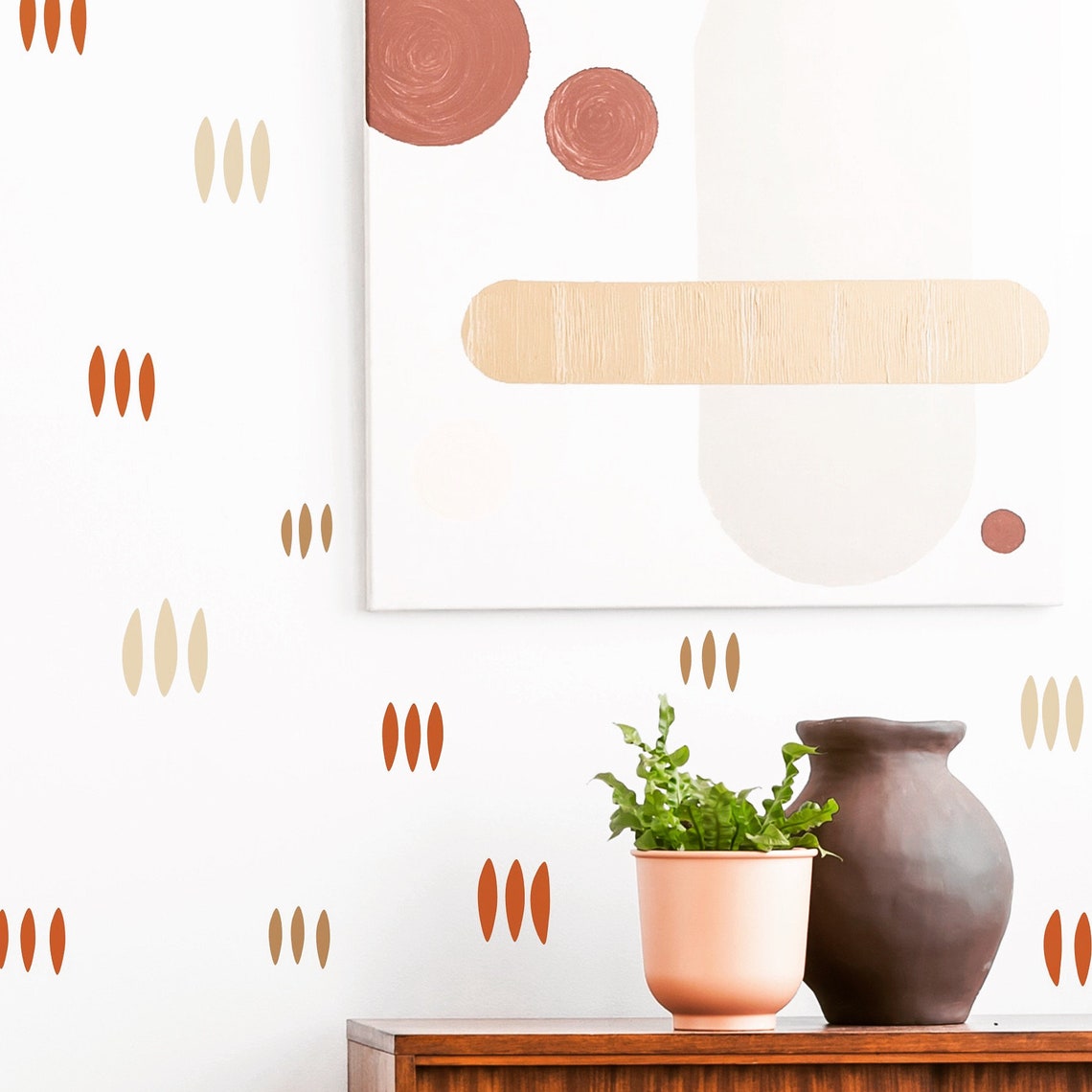 Pointed Ovals Wall Stickers Shapes Wall Stickers Pattern Etsy