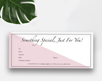 Color Block Gift Certificate | Instant Downloadable Template | Customized Print | Business & Personal Stationary | Gift Certificate Template