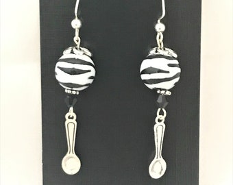 Pendientes colgantes Zebra Spoon para tu Zebra favorita