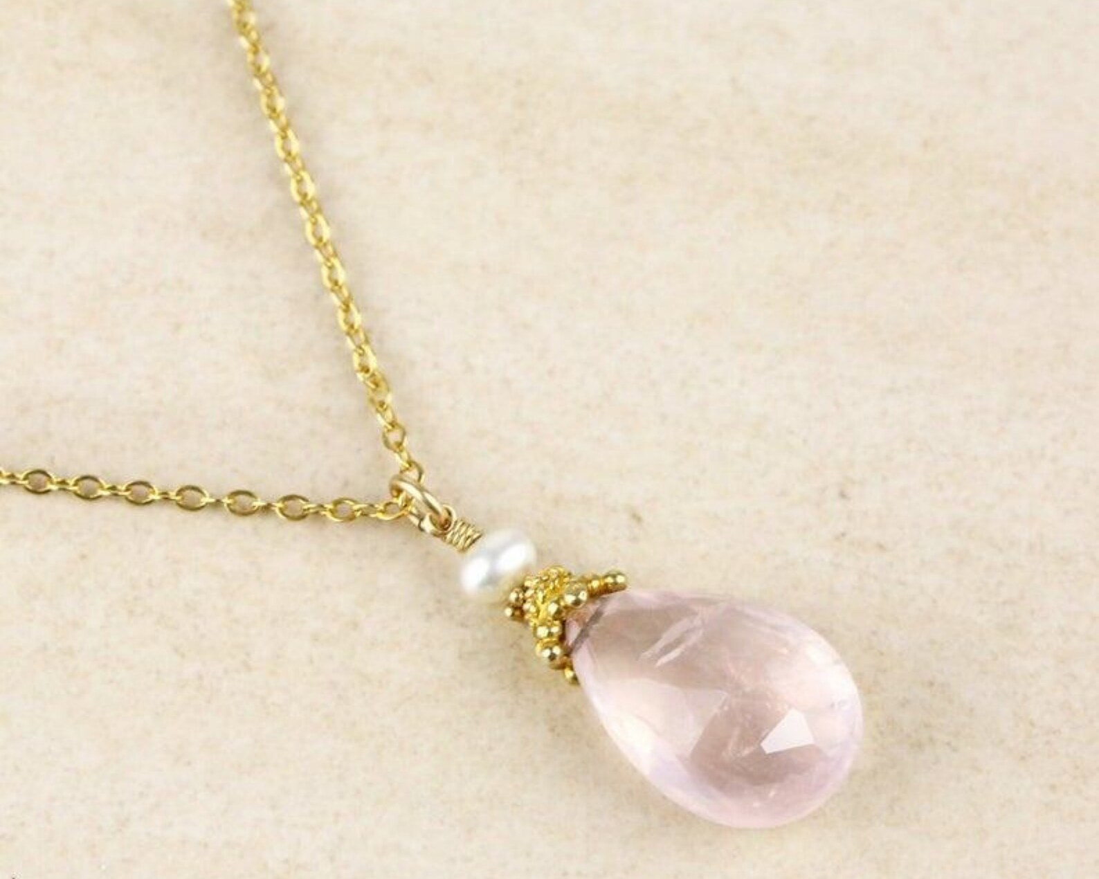real rose quartz necklace real rose quartz necklace
