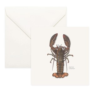 Lobsters: Notecard / Thank You  / Message Card / Illustration / Crustacean / Shellfish / Seafood / Culinary / Maine