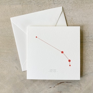 Constellations: Aries / Zodiac / Chick Pea / Notecard / Thank You Card / Message Card / Stars / Astrology / Astronomy / Constellation / Ram