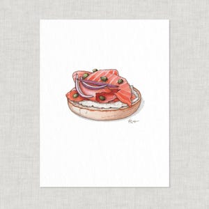 Breakfast & Brunch (1 of 2): 8.5x11 Art Prints / Watercolor Illustration / Print / Wall Art / Home Decor / Avocado Toast / Bacon / Eggs