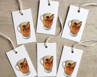 Mulled Cider: Gift Tags / Slumber Party / Birthday / Parties / Holidays / Celebration / X'mas / Christmas / Beverage / Apple / Spiked Cider