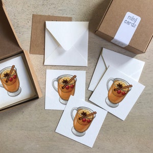 マルドサイダー: ミニカード ボックスセット / ギフトタグ / 小さなメッセージ / パーティーの記念品 / クリスマスプレゼント / ホリデー / クリスマス / アップル / 飲料