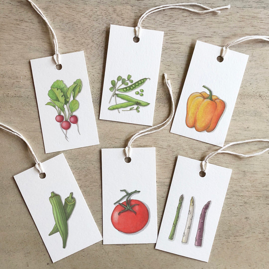 Vegetables: Gift Tags - Etsy