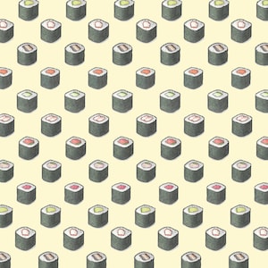 Sushi Maki : Gift Wrap Paper (13x19 sheet) / Birthday / Parties / Anniversary / Holidays