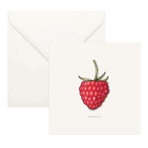 Berries (2 of 2): Notecard / Thank You Card / Message Card / Birthday / Watercolor / Fruit / Berry / Strawberry / Raspberry / Sloe / Rosehip
